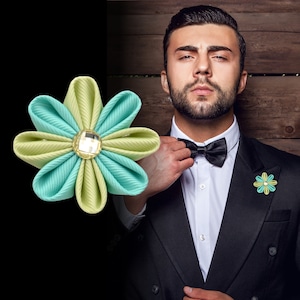 Buttonhole flower &quot;I got a feeling&quot; Buttonhole flower // Boutonniere // Corsage // Lapel jewelry