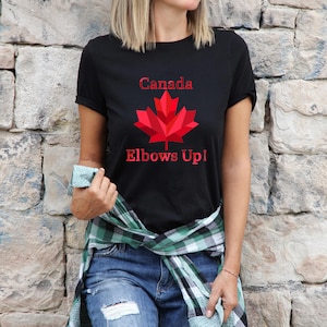Canada Day, Elbows Up Canada, uniseks, (gratis verzending), Gildan® Softstyle® uniseks T-shirt, Canada Strong! Canadese trots,