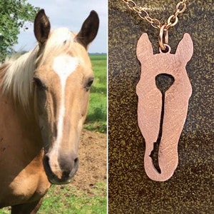 Horse head silhouette, horse head cutout, equestrian jewelry, custom horse head pendant, horse memorial necklace, horse keepsake