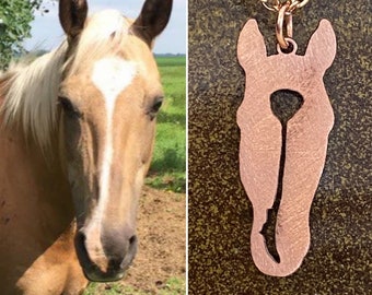 Horse head silhouette, horse head cutout, equestrian jewelry, custom horse head pendant, horse memorial necklace, horse keepsake