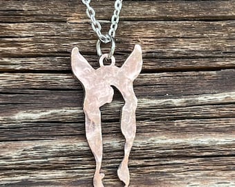Copper Horse head silhouette, horse head cutout, equestrian jewelry, custom horse head pendant, horse memorial necklace, horse keepsake