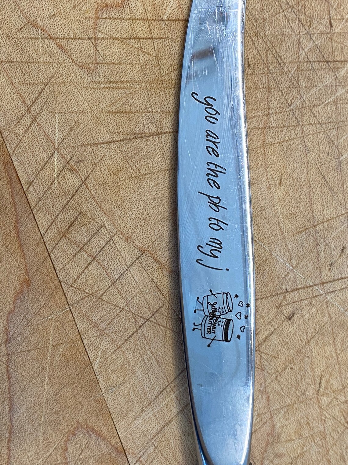 Personalized Peanut Butter Knife PB to My J Peanut Butter Etsy