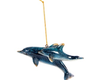 Polystone Delfin Paar: Küstennautische Dekoration