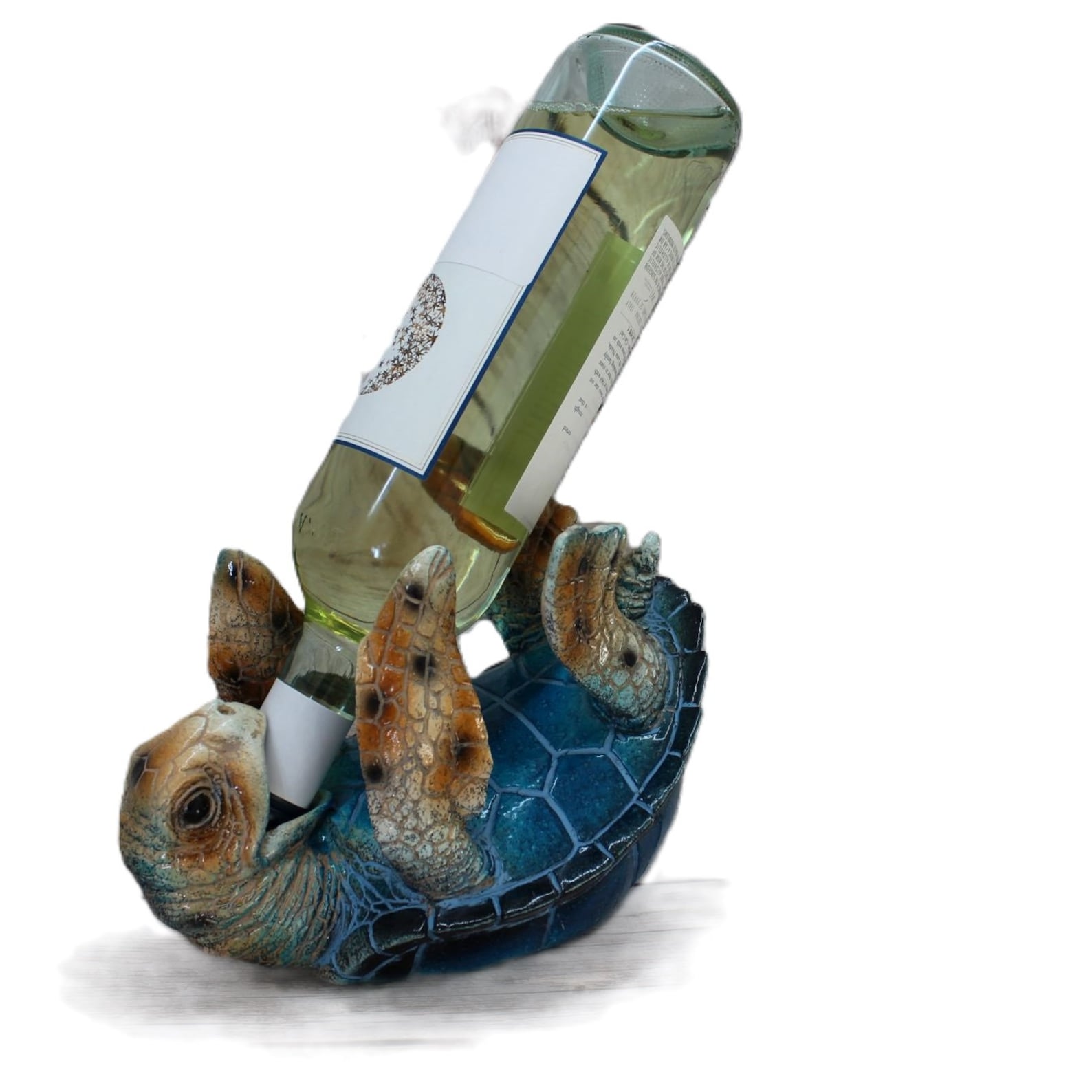 Sea Turtle Wine Bottle Holder: Beach House Bar Decor - Etsy
