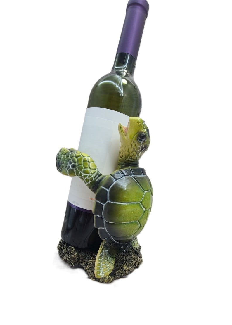 Sea Turtle Wine Bottle Holder: Beach House Bar Decor - Etsy