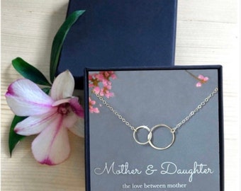 Mother’s Day Ring Necklace Mother Daughter Necklace, Mother Daughter Gift, Mother Daughter Jewelry, Necklace For Mom, Mother's Day Gift