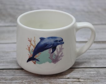 Ceramic Dolphin Mug: Ocean Lover Gift