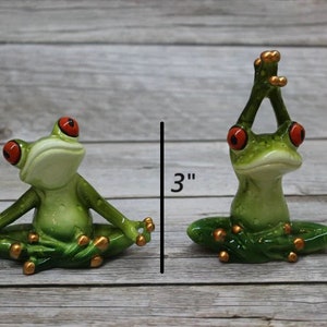 Figurine amateur de grenouille décor Figurines de grenouille décor Sculpture drôle Statue pour bureau à domicile décoration de salle de bain