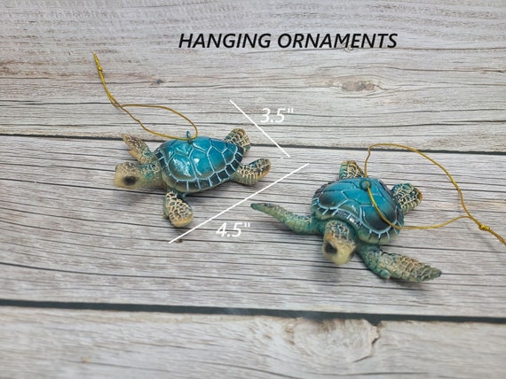 Sea Turtle Figurine Magnet: Cartoon Ornaments, SET OF TWO