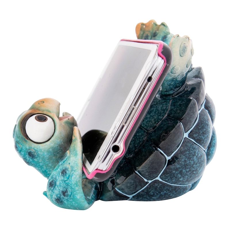 Phone Holder - Nappa Leather - Topo Turtles - Pink Tide main image 1