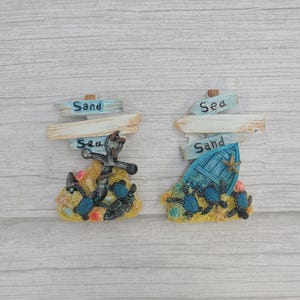 Beach-Themed Magnets Set, Seaside Treasures, Unique Magnets for Ocean Lovers, Coastal Magnets, Fun Magnet Set for Coastal Living
