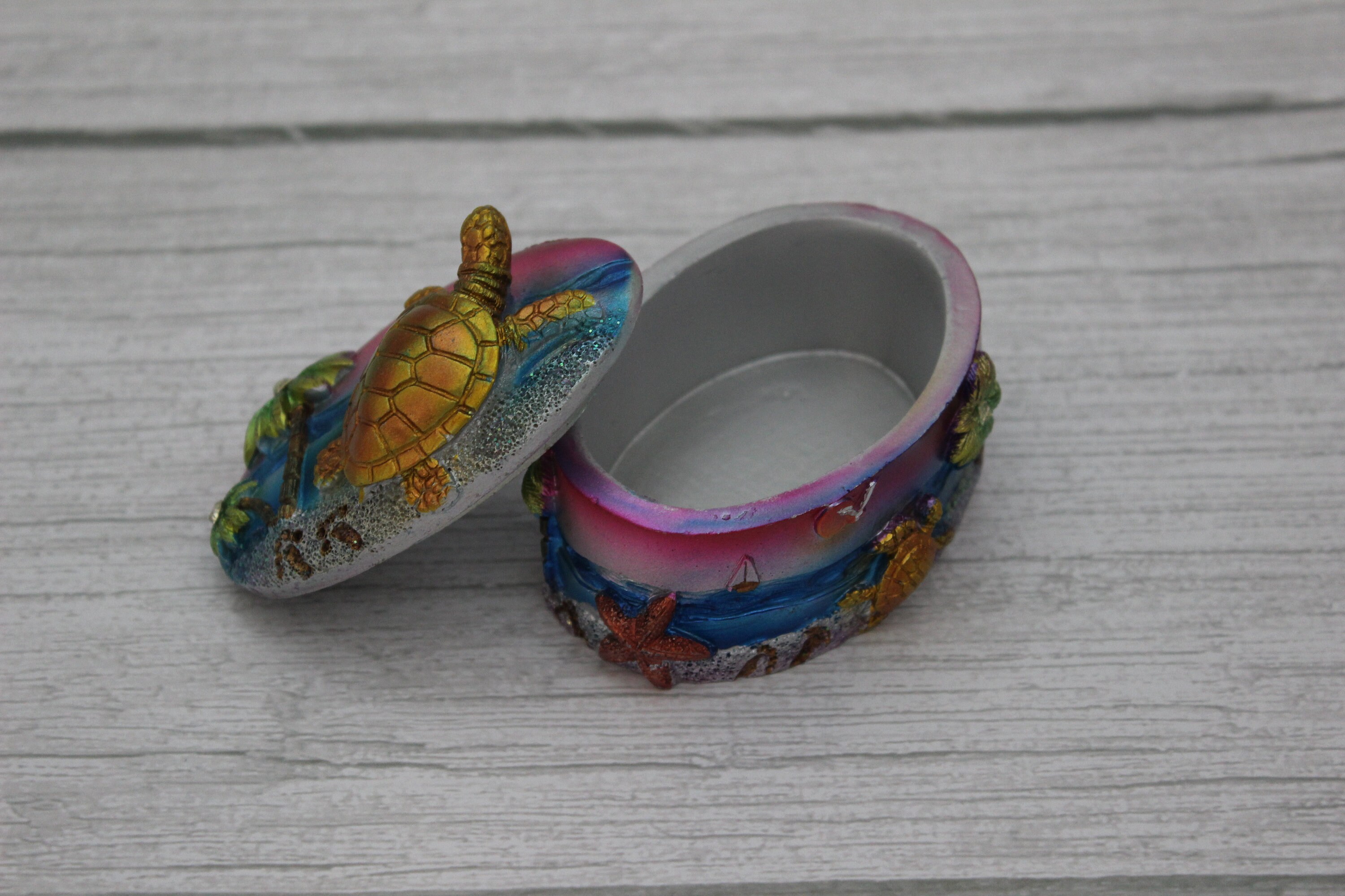 Sea Turtle Storage Box, Turtle Storage Box, Sea Turtle Box, Beach Decor
