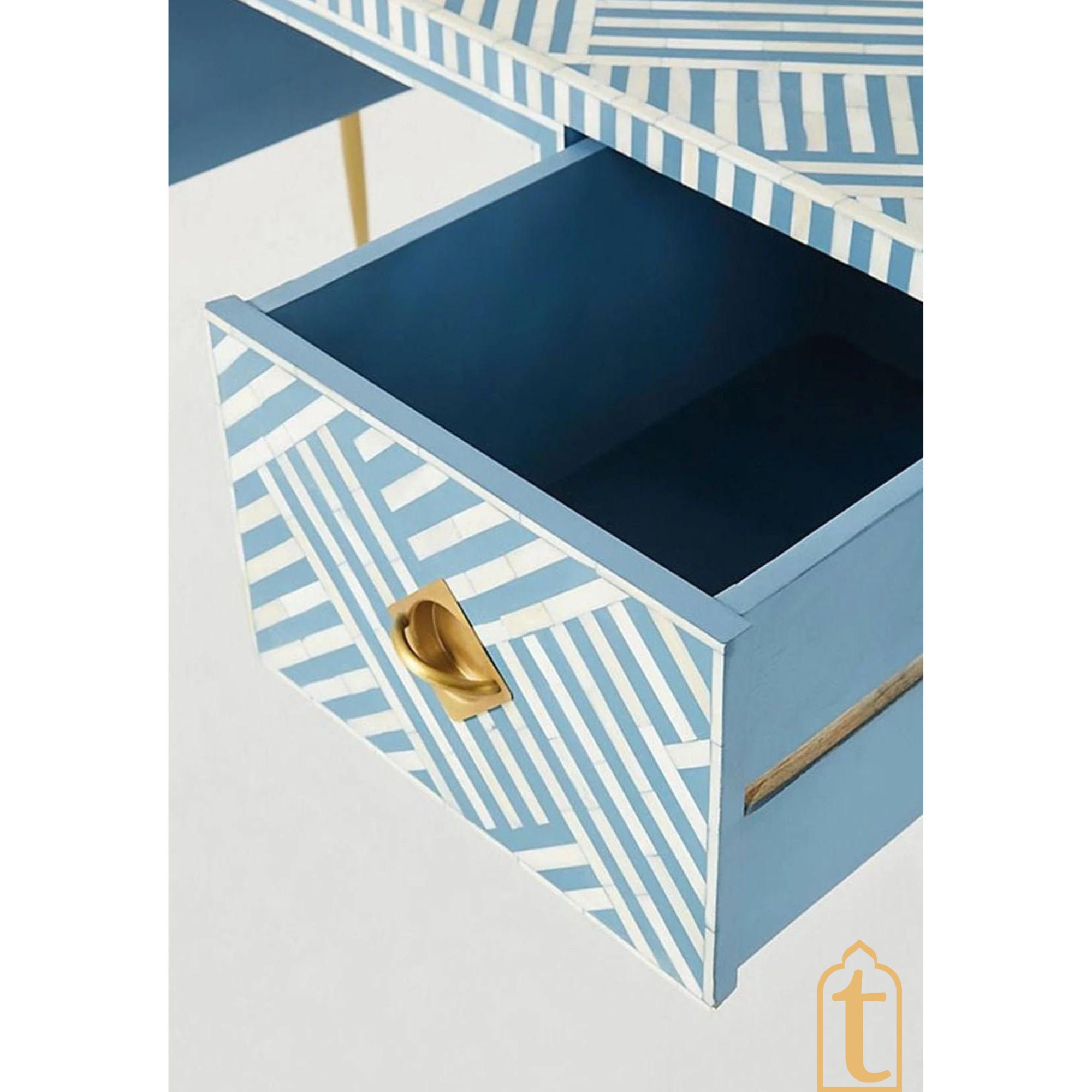 Bone Inlay Work Desk | Laptop Table | Console Table, Bone Inlay Optical ...