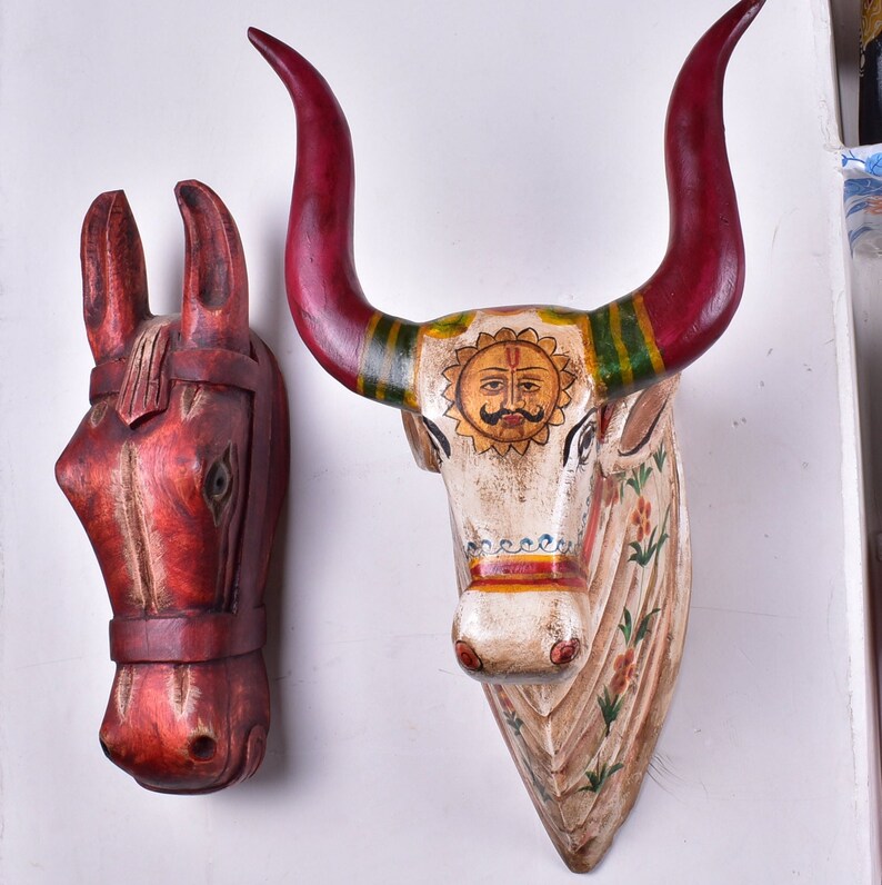 Wooden Horse Head Wall Hanging Solid Wood Horse Head Wall Etsy