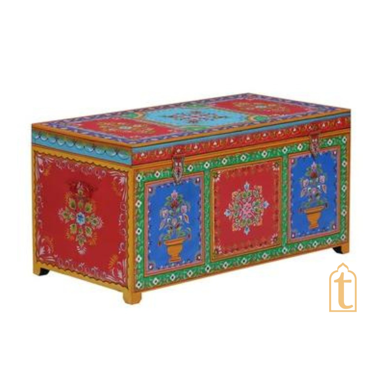 Indian Storage Trunk, Treasure Chest, Furniture, Home and Living