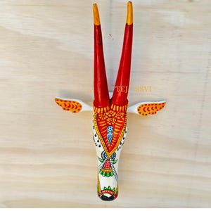 Wooden Cow Head | Bull | Nandi Head Mask Wall Décor. Wooden Wall Hanging. Ethnic Indian Art Best Minimalist Gift Idea for Christmas/Diwali