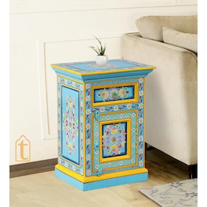 Handmade Modern Stylish Classy Central Drawer Table, Living Room Decorative Luxury Bedside Table, Night Lamp stand Table, Handicraft Table.