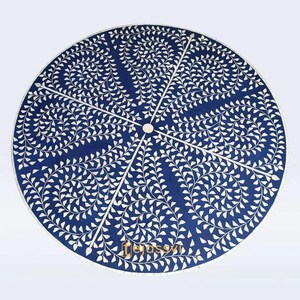 Bone Inlay Round Coffee Table/centre Table,/bone Inlay Floral Round ...
