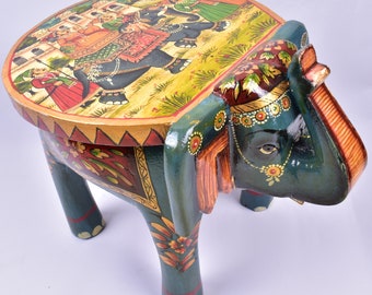 木製象のスツール | 動物のフットスツール | 象のスツール | 小さな木製ベンチスツール | Olifant Krukje | インドのスツール | 象のフットスツール
