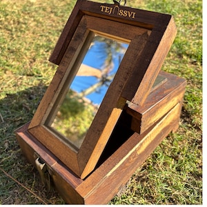 Old Vintage  Indian Shaving Box, Reclaimed Mirror Box, Antique Furniture, Home Decor, best gift for home, box, wooden box wooden folding box