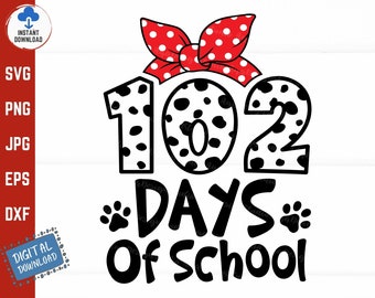 102 dagen school Svg, Dalmatische Svg, 102 dagen dalmatische Svg, kleuterschool Svg, kleuterschool Svg