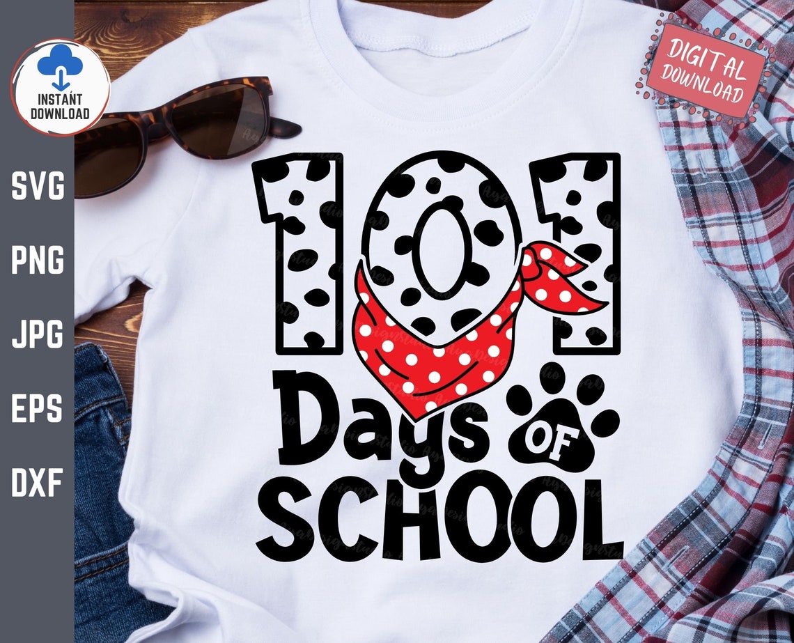 101 Days of School Svg Boy Dalmatian Svg 101 Days of School - Etsy