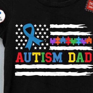 Autism Dad American Flag Svg, Autism Dad Svg, American Flag Autism Awareness Svg, Autism Svg, Autism Vintage American Flag Svg
