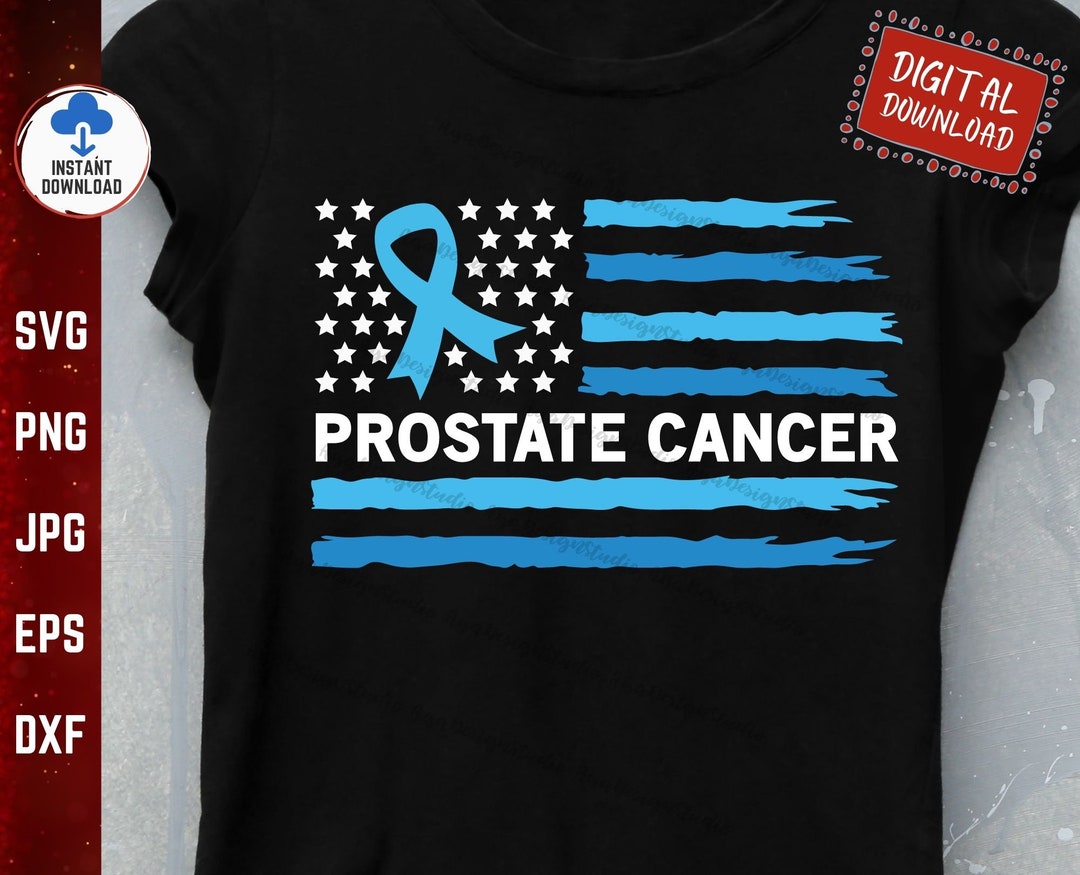 Prostate Cancer American Flag Svg, Prostate Cancer Awareness Svg