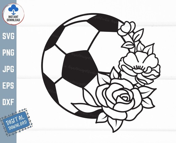 Floral Soccer Svg Soccer Flowers Svg Girls Soccer With - Etsy