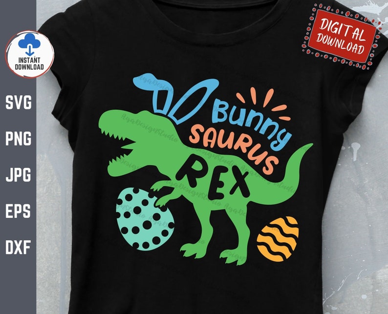 Bunny Saurus Rex Svg, Easter Bunny Saurus Svg, Easter T-rex Svg, Boy ...