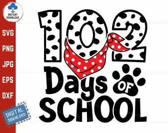 102 Dagen School Svg, Jongen Dalmatische Svg, 102 Dagen School Dalmatische Svg, Dalmatische Kleuterschool Svg, Dalmatische Kleuterschool Svg