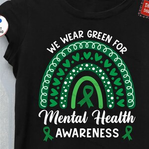 Mental Health Awareness Rainbow Svg, Mental Health Awareness, Mental Health  Boho Rainbow Svg, Mental Health Fighter Support Svg