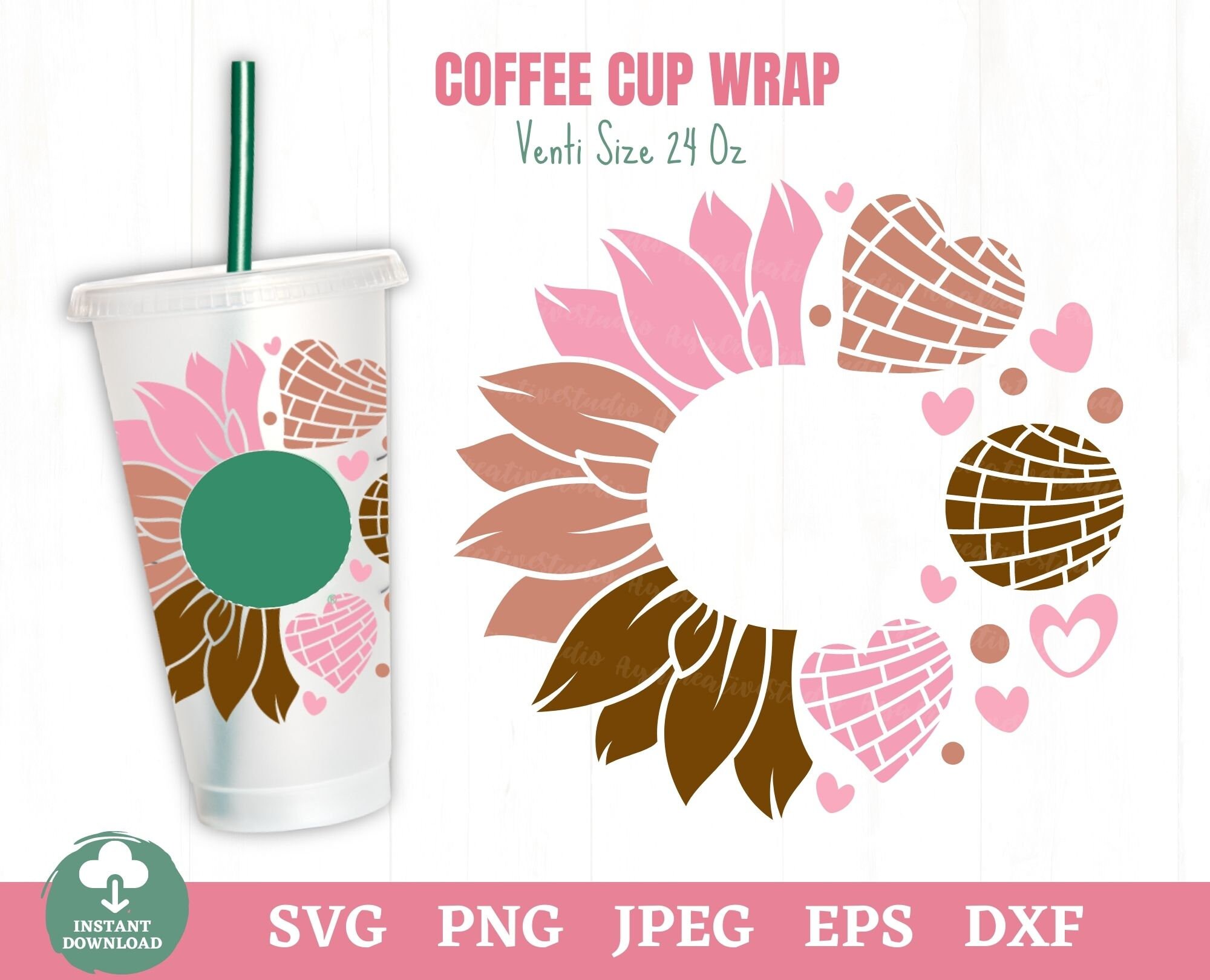 Pink Conchas Cup Wrap – Cutz Vinyl and Craft Supplies