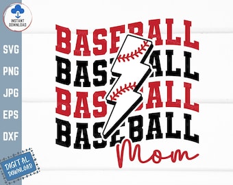 Baseball Mom Stacked Svg, Baseball Mama Svg, Baseball Mama Stacked Svg, Baseball Cheer Mom Svg, Proud Cheer Mom Svg, Baseball Family Svg