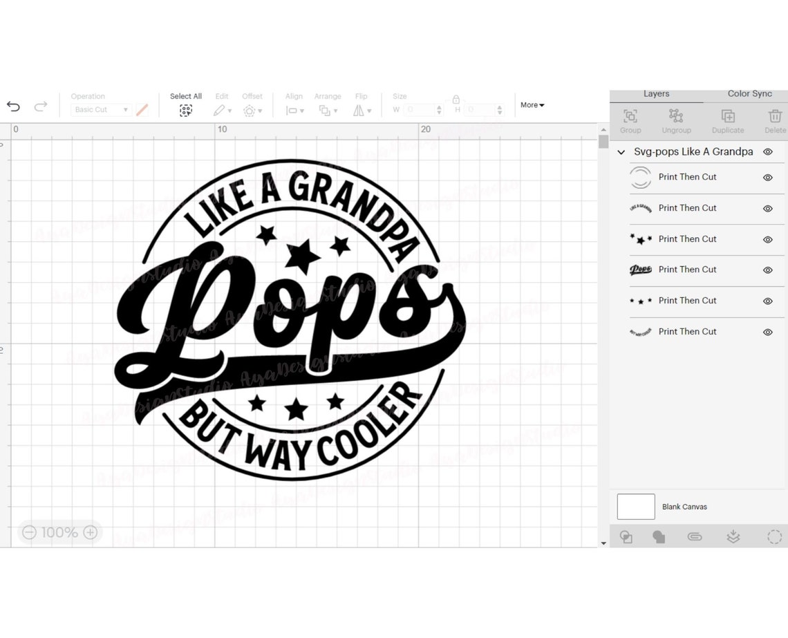 Pops Like a Prandpa but Way Cooler Svg, Grandpa Shirt Svg, Fathers Day ...