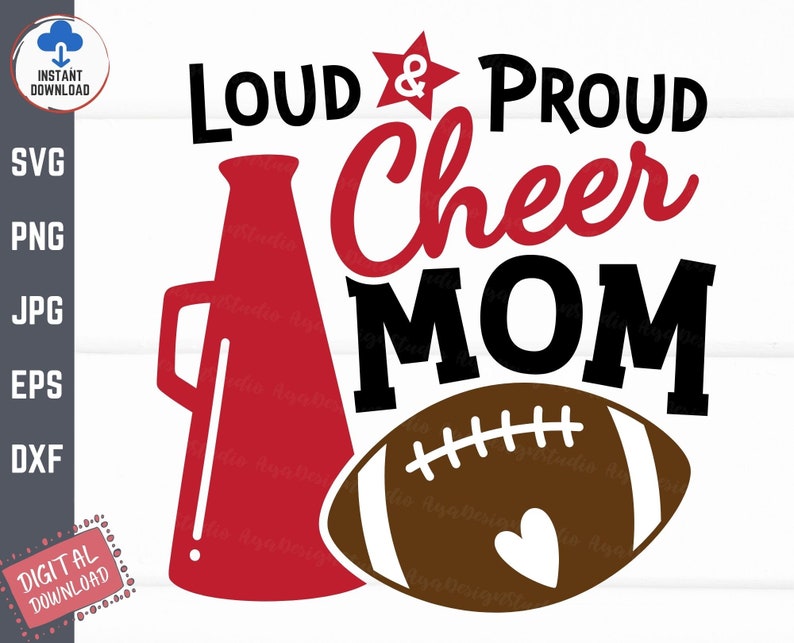 Loud and Proud Cheer Mom Football Svg Football Family Shirt Etsy