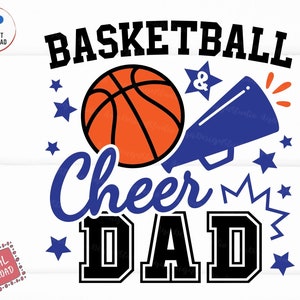 Basketball and Cheer Dad Svg, Basketball Cheer Dad Svg, Proud Cheer Dad Svg, Basketball Family Shirt Svg, Dad Basketball And Cheer Svg