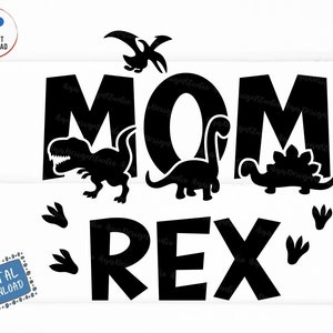 Mama Rex Svg, Mama T-rex Svg, Mama Dinozaur Svg, Rodzina Dinozaurów Svg, Koszulka Dino Mama Svg, Koszulka Matka T-rex Dinozaur Svg