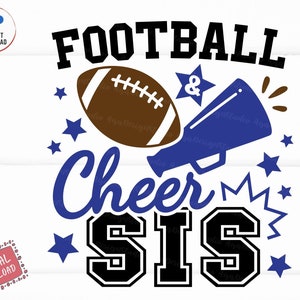 Football and Cheer Sis Svg, Football Cheer Sister Svg, Proud Cheer Sister Svg, Football Family Shirt Svg, Sister of Both Football And Cheer