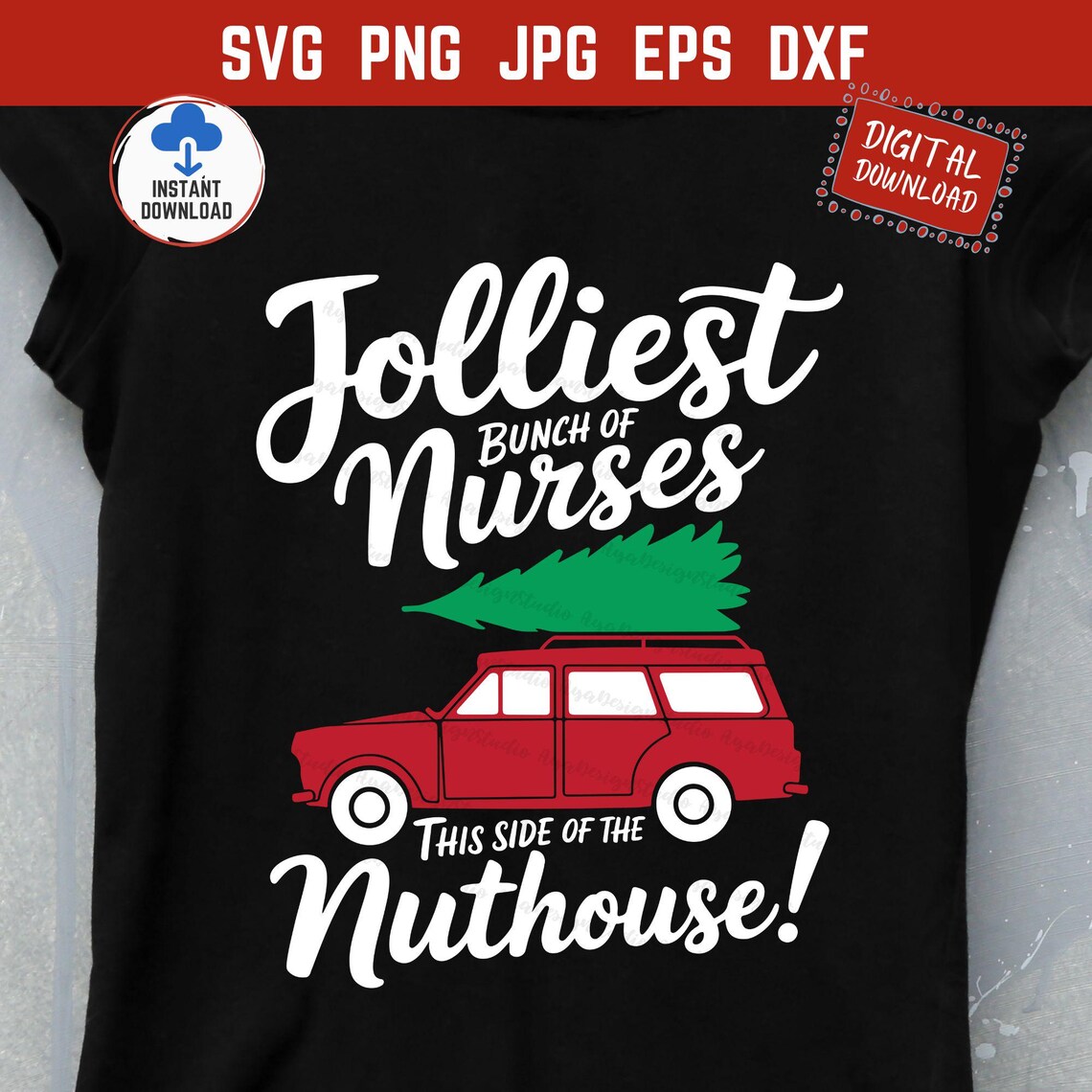 Jolliest Bunch of Nurses This Side of the Nuthouse SVG PNG, Funny Nurse ...