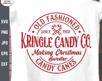 Kringle Candy Co Svg, Candy Cane Kringle Svg, Vintage Christmas, Retro Christmas Svg, Making Christmas Sweeter Svg, Vintage Candy Cane Svg