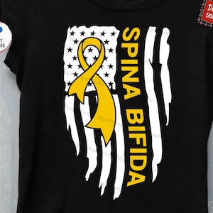 Spina Bifida Ribbon American Flag Svg, Spina Bifida Awareness Svg, Spina Bifida USA Flag, Spina Bifida Fighter Support Svg