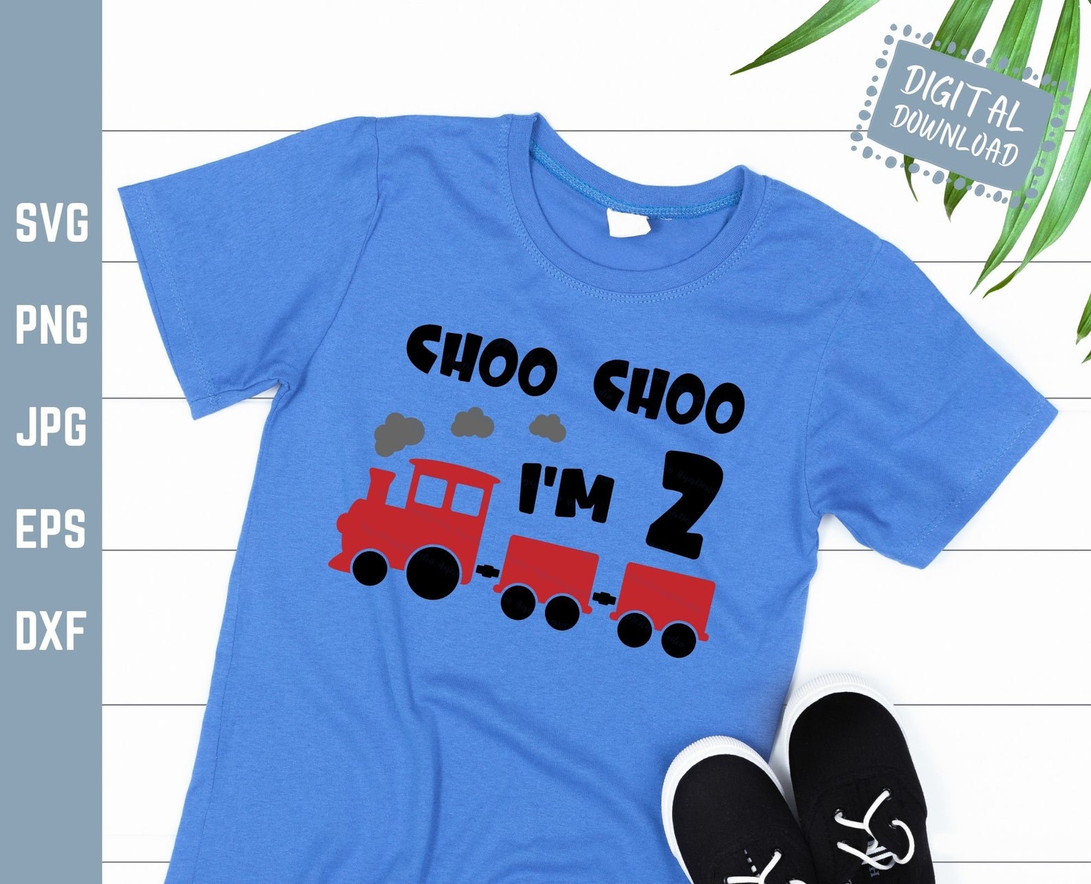 Download Choo Choo I'm 2 Svg 2nd Birthday Train Birthday Svg Boy | Etsy