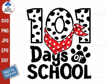 101 Days Of School Svg, Boy Dalmatian Svg, 101 Days of School Dalmatian Svg, Kindergarten Svg, Preschool Svg
