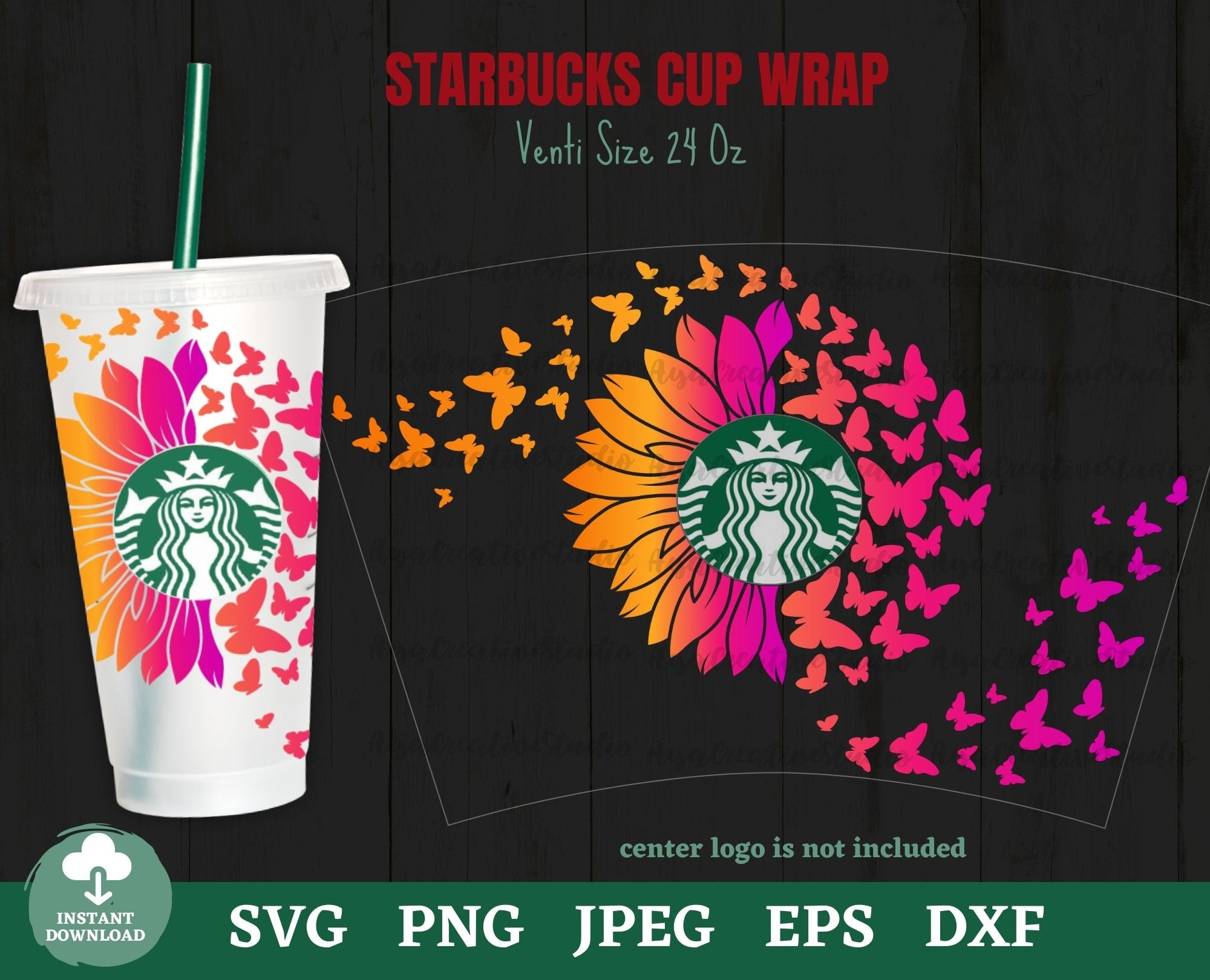 Free Free 57 Sunflower Butterfly Starbucks Svg SVG PNG EPS DXF File
