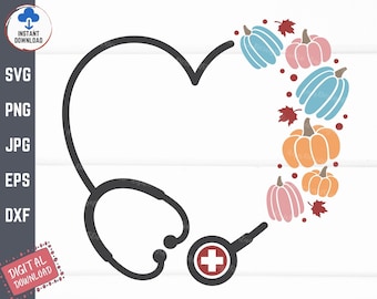 Herfst Pompoen Stethoscoop Svg, Verpleegkundige Fall Svg, Pompoen Stethoscoop Svg, Herfst Pompoenen Verpleegster Svg, Verpleegkundige Pompoen Stethoscoop Svg
