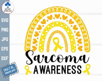 Sarcoma Awareness Rainbow Svg, Sarcoma Fighter Support Svg, Sarcoma Awareness Svg, Rainbow Sarcoma Cancer Svg, Sarcoma Rainbow Svg