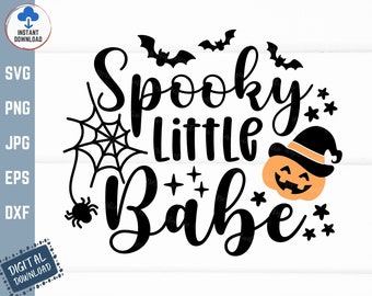 SVG de bebé espeluznante, SVG para camiseta de niño pequeño, SVG de Halloween para niños, SVG divertido de Halloween, SVG de Halloween para niños pequeños, SVG de Halloween adorable