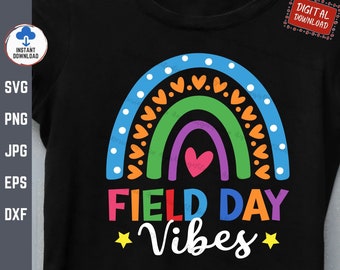 Field Day Vibes Rainbow Svg, Teacher Field Day Svg, School Game Day Svg, Funny Summer Matching Field Day Svg, Last Day of School Svg