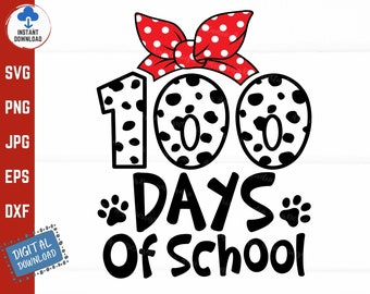 100 Dagen School Dalmatische Svg, Dalmatische Svg, 100 Dagen School Svg, Dalmatische Kleuterschool Svg, Kleuterschool Dalmatische Svg
